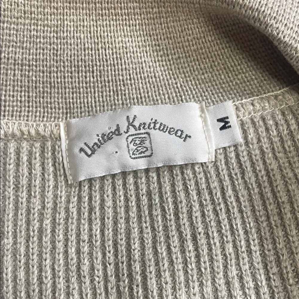 Classic Cream Ribbed Cardigan - Picture 2 of 4
